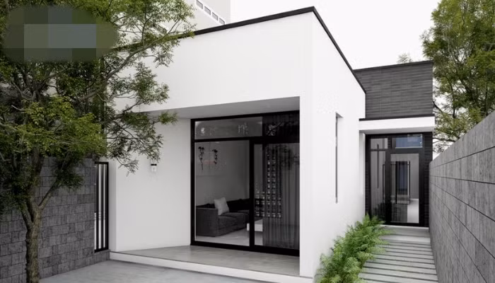 Nhà cấp 4 chữ L là mẫu nhà "quốc dân" được ưa chuộng ở nhiều vùng quê Việt Nam. Kiến trúc này vừa đơn giản, vừa tối ưu không gian sống. Ảnh: Nhadepoday