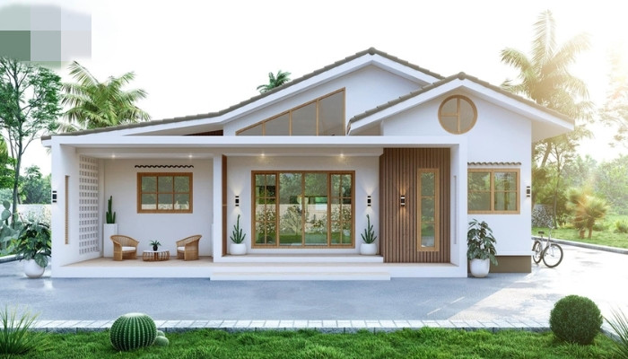 Nhà cấp 4 mang phong cách Nhật Bản phù hợp với những gia đình trẻ, vừa đảm bảo đầy đủ tiện nghi vừa ấm cúng. Ảnh:Nhadepoday