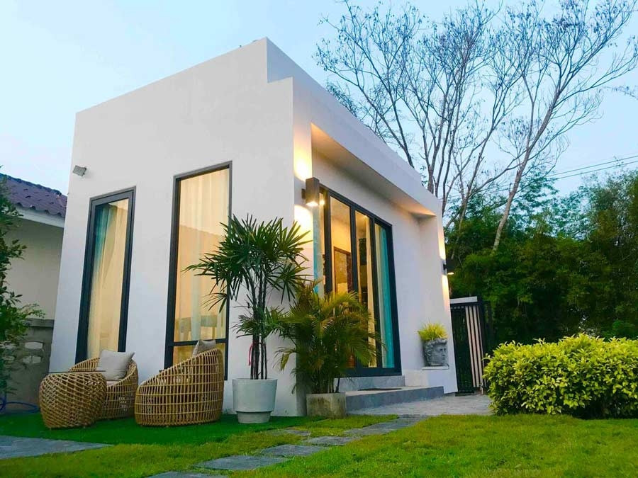 Mẫu nhà cấp 4 hiện đại, hướng đến không gian sống mở, thông thoáng, không tập trung quá nhiều vào các chi tiết trang trí. Ảnh: Neohouse