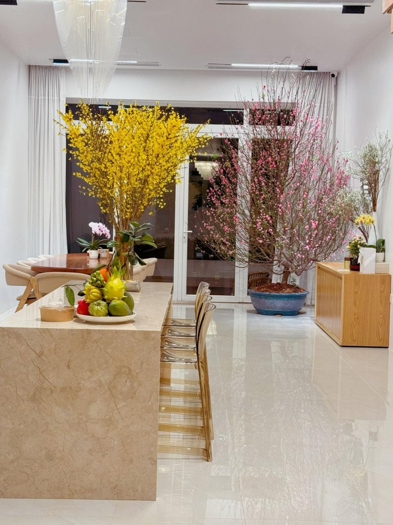 Dịp Tết Nguyên đán vừa qua, "dì Giáp" trang trí nhà bằng nhiều loại hoa tươi.