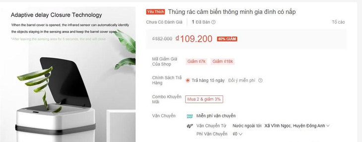 Thùng rác thông minh: Giá rẻ, chất lượng… “rẻ” Thung rac thong minh: Gia re, chat luong… “re”