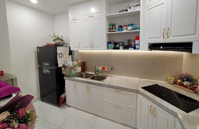 Khu bếp không quá rộng nhưng tiện nghi. Ảnh: Vietnamnet