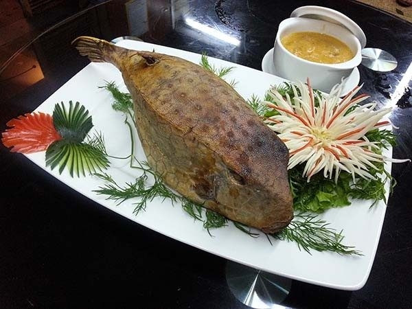 Tuy nhiên, cá bò hòm hiếm đến mức có tháng không thu mua được con nào. Vì vậy, giá một kg cá bò hòm bán ra tại bè đã 1,3 triệu đồng. Tại các nhà hàng ở Hà Nội, TP HCM, cá bò hòm tươi sống có giá lên tới 2,5 triệu đồng/kg. Ảnh: Haisanphuquy