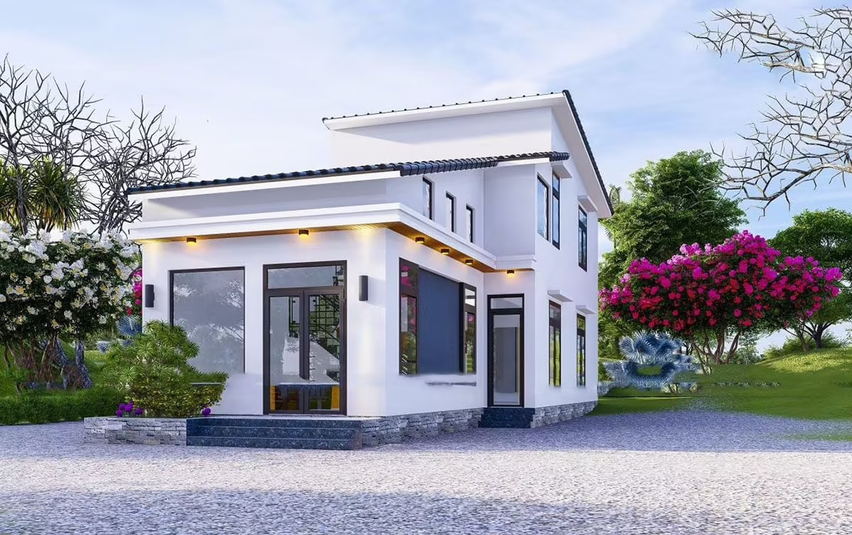 Việc sử dụng kính cường lực giúp không gian nhà thêm thông thoáng. Ảnh: Xaynhadeponline