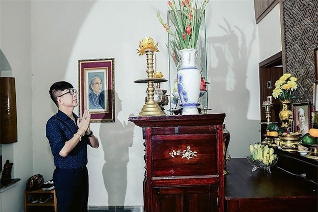 Không gian thờ cúng trang nghiêm. Ảnh: Vietnamnet