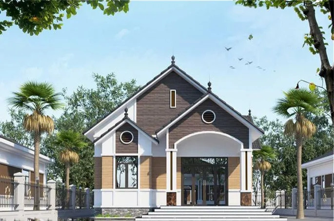 Mẫu nhà cấp 4 cách điệu cực thời thượng. Ảnh: Spacet