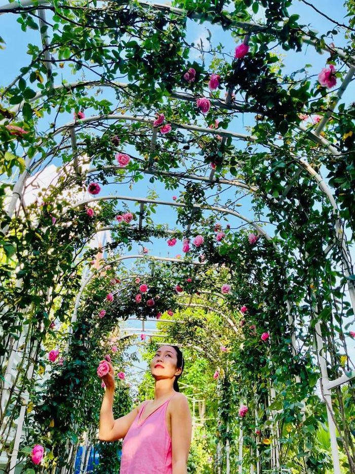 Dù quá trình chăm sóc hoa vất vả, Ốc Thanh Vân vẫn hạnh phúc khi thấy được thành quả.