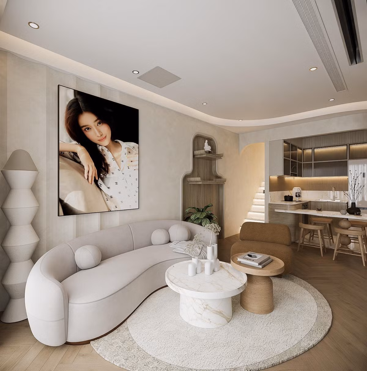 Năm ngoái, Cao Thái Hà đăng tải hình ảnh căn nhà mới tậu dành tặng mẹ ruột khi bà quyết định từ quê lên TP HCM ở với nữ diễn viên.