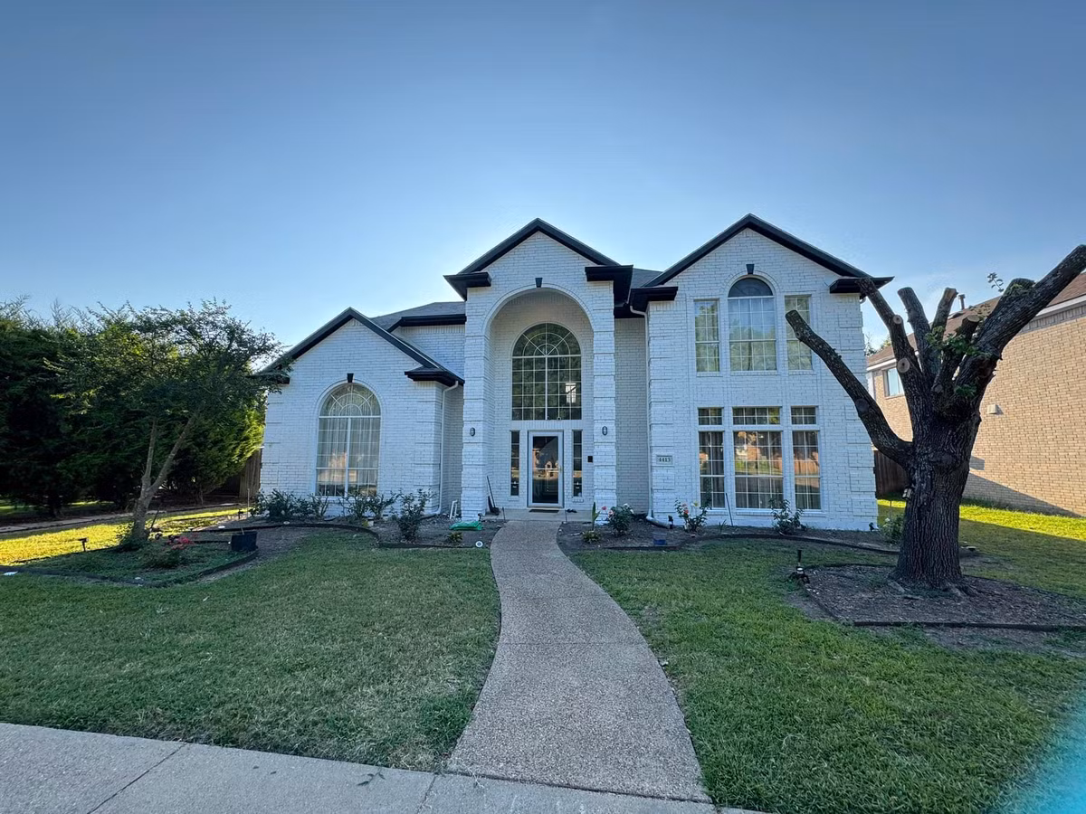 Nam ca sĩ cho biết phải cắt hết cành cây vì bão, đồng thời cũng đã sửa lại gạch ốp, mái nhà và cửa sổ. Ảnh: FB Đan Trường