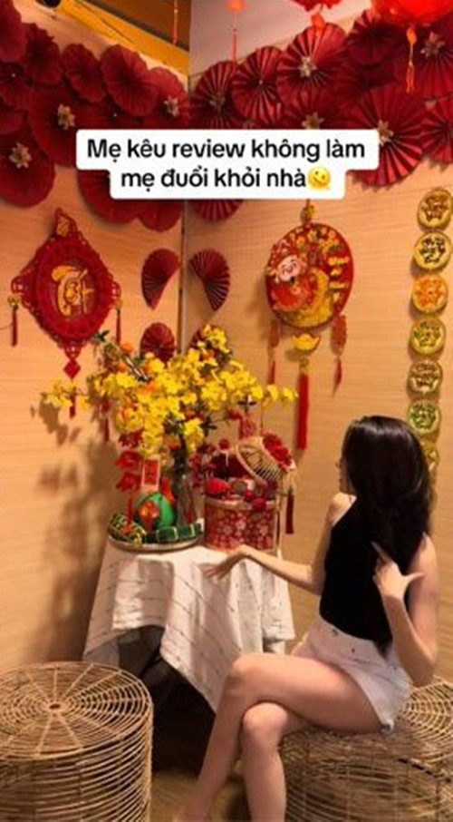 Dịp Tết, căn nhà của Bảo Anh được trang trí lộng lẫy.