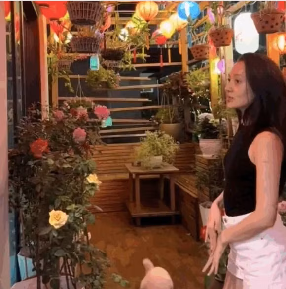 Dù ở chung cư nhưng mẹ Bảo Anh vẫn có không gian trồng các loại hoa như hoa hồng, hoa lan..