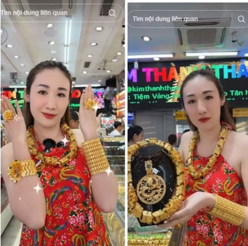 Nhân vật chính trong đoạn clip là TikToker Nguyễn Huỳnh Như. Cô không mua lượng vàng lớn một lần mà thường ghé tiệm để mua vài chỉ vàng dành tặng khách hàng của mình.