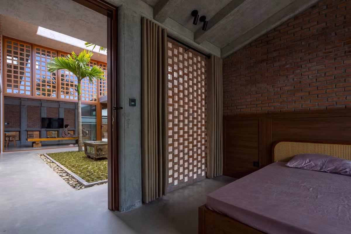 Ranh giới giữa không gian bên ngoài và bên trong nhà dường như được "xóa mờ".