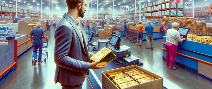 Sau khi kiểm tra giá vàng 2.069 USD/miếng, thấp hơn 3 USD so với giá trên thị trường, Craig Beauregard và Julia Edwards mua miếng vàng khoảng 28,3 g. Ảnh: Getty