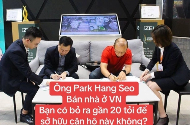 Mới đây trên Tiktok, một tài khoản đã đăng thông tin ông Park Hang Seo muốn bán căn penthouse ở Mỹ Đình. Tài khoản Tiktok này còn rao bán 18 tỷ đồng.