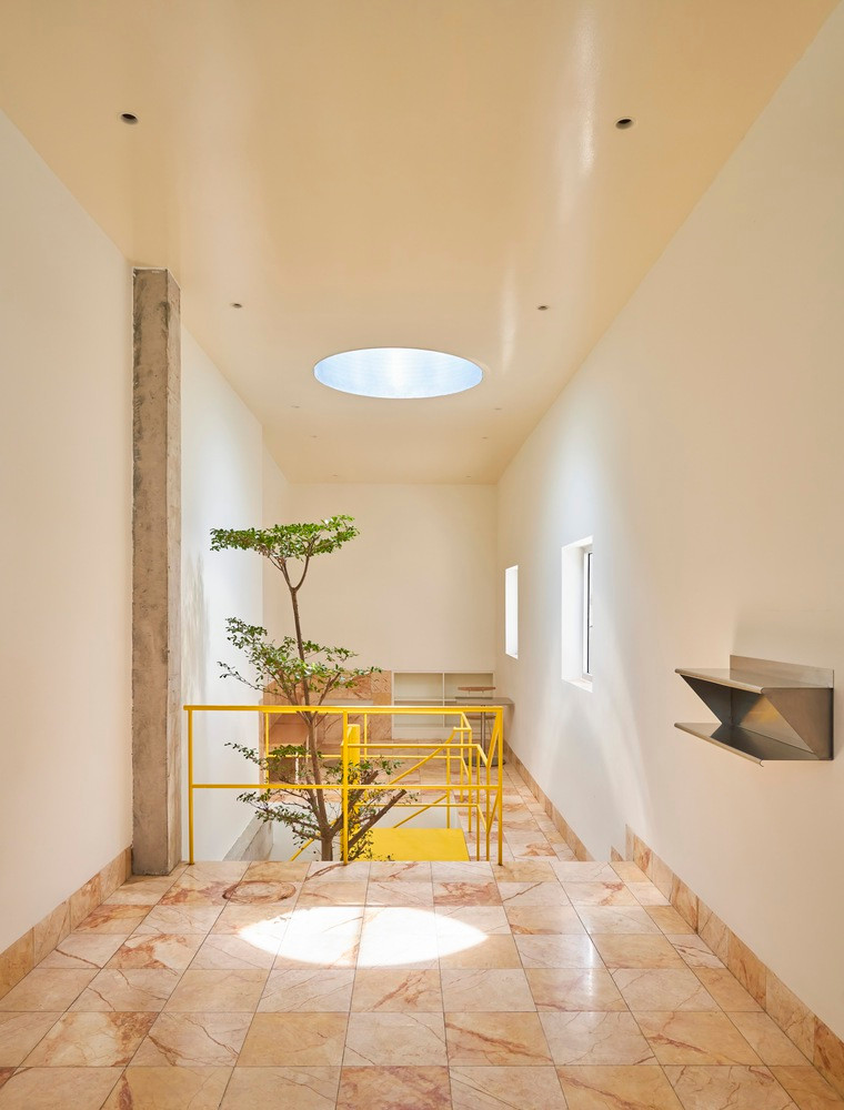 Giếng trời tạo bóng nắng lung linh. Nguồn ảnh: Đỗ Sĩ