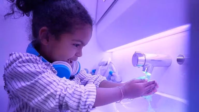 A330neo có nhiều cải tiến nhằm tối đa hóa không gian cho hành khách. Các giải pháp module Space-Flex kết hợp cấu hình nhà bếp mới và nhà vệ sinh PRM (Những người bị hạn chế khả năng di chuyển) giúp tận dụng thể tích cabin phía sau hiệu quả. Ảnh: Airbus