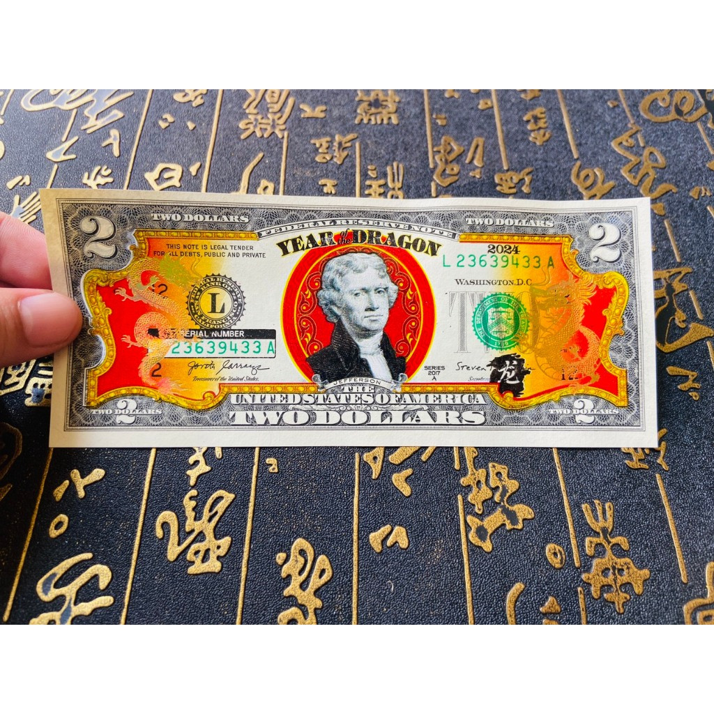 Du loai tien in hinh rong bung hang don Tet Giap Thin 2024