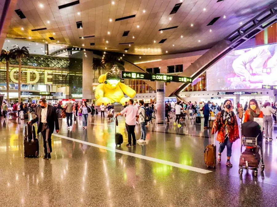 Sân bay có tới 138 quầy làm thủ tục, trong đó 14 quầy được thiết kế như các gian hàng riêng (dành cho hành khách Hạng Nhất của Qatar Airways). (Ảnh: BI)