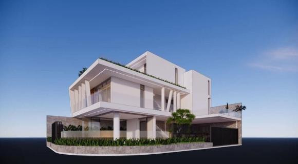 Qua ảnh có thể thấy căn biệt thự nằm ngay ở mặt phố, được bao quanh là cổng sát an toàn. Ảnh: FBNV