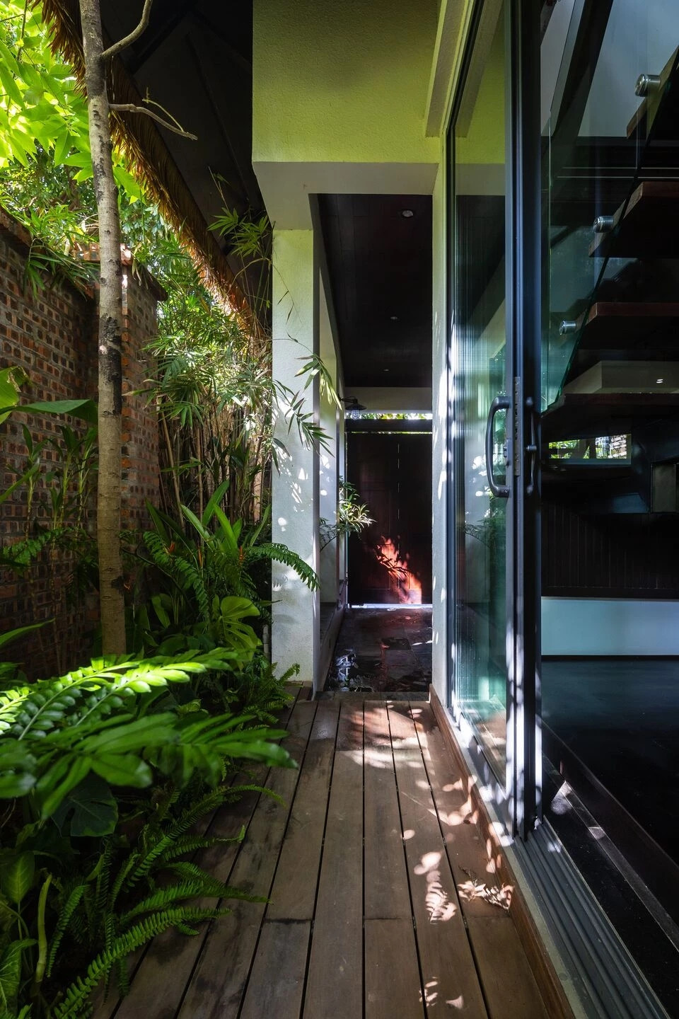 Ánh sáng mặt trời xuyên qua tán lá tạo hiệu ứng lấp lánh nhảy múa suốt cả ngày. Ảnh: Triệu Chiến