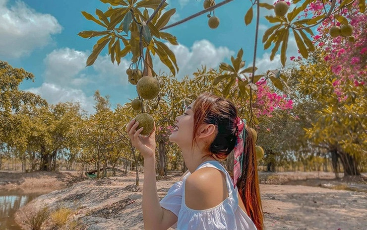 Minh Hằng còn khiến người hâm mộ bất ngờ khi hé lộ mảnh vườn 20.000m2 trồng đủ cây ăn trái, ao cá ở Đồng Nai.