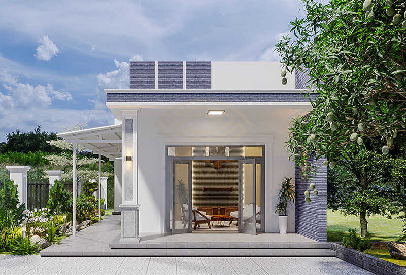 Thiết kế theo xu hướng tối giản, các đường nét kiến trúc, vật liệu trang trí của ngôi nhà đều hướng tới gam màu nhã nhặn, hài hòa. Ảnh: Xaynhadeponline