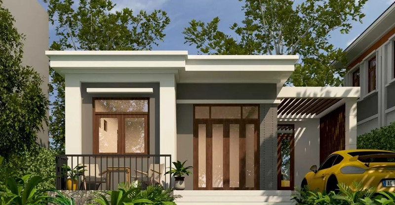 Kiến trúc mái bằng có thể tạo cột trụ chờ để sau này xây thêm tầng mà không cần phá dỡ nhà cũ. Ảnh: Noithattugia