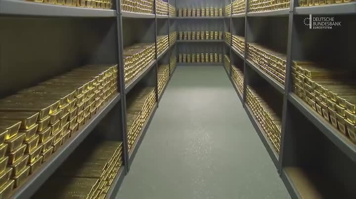 Với 3.352,65 tấn, Đức là quốc gia dự trữ vàng lớn thứ 2 thế giới. Đức dự trữ vàng tại Deutsche Bundesbank ở Frankfurt am Main, chi nhánh Ngân hàng Dự trữ Liên bang Mỹ ở New York và Ngân hàng Anh ở London. Ảnh: Deutsche Bundesbank