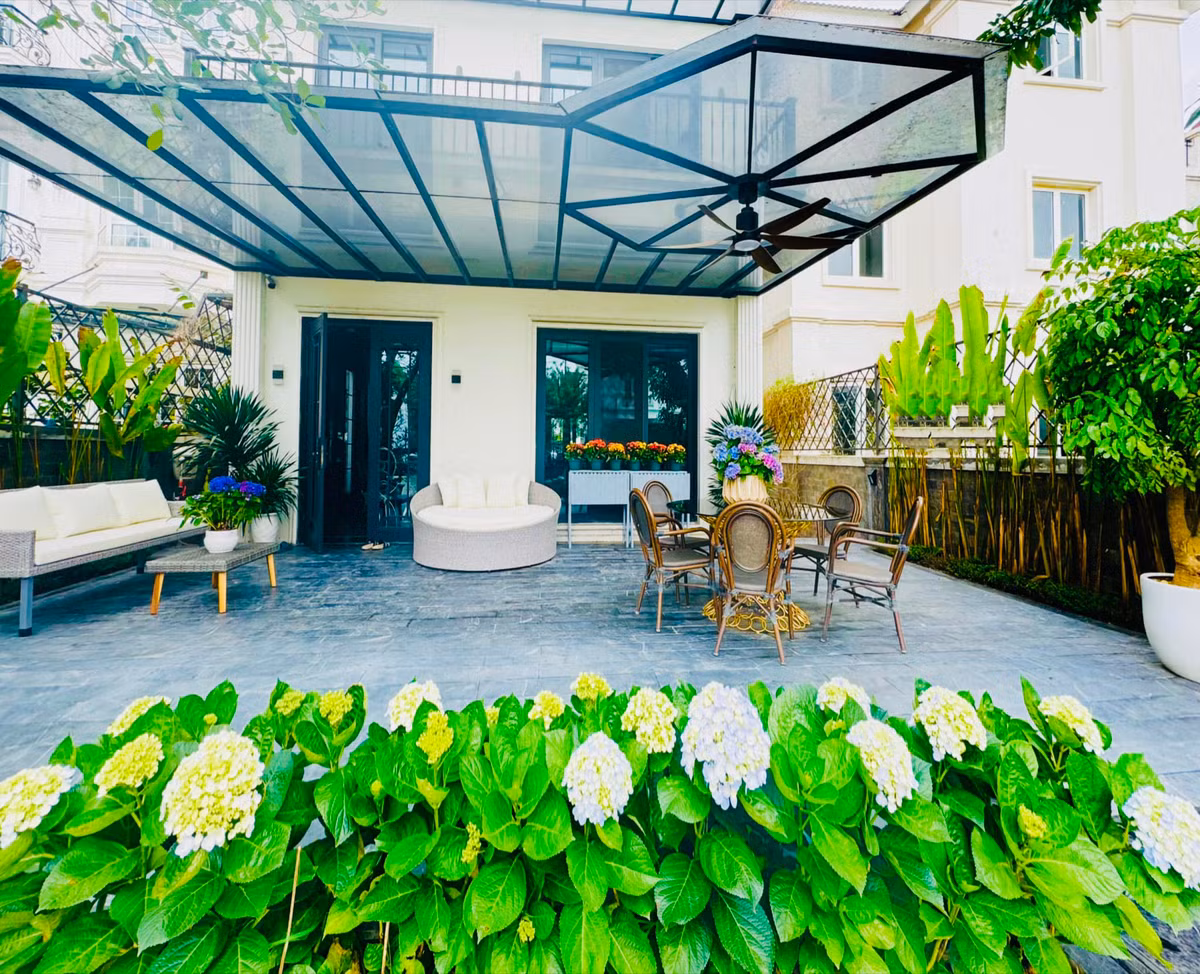 Khu vực thư giãn, bình yên trong khu vườn.