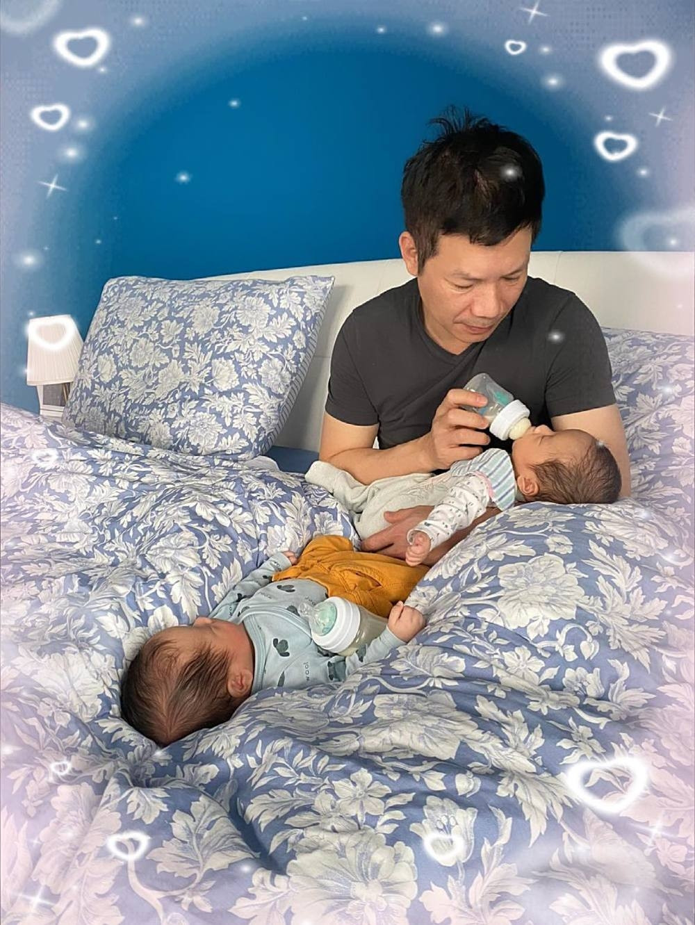 Giống như nhiều ông bố khác, ngoài lúc làm việc, Shark Hưng còn đảm nhiệm thêm một vai trò thiêng liêng, đó là làm ông bố bỉm sữa.