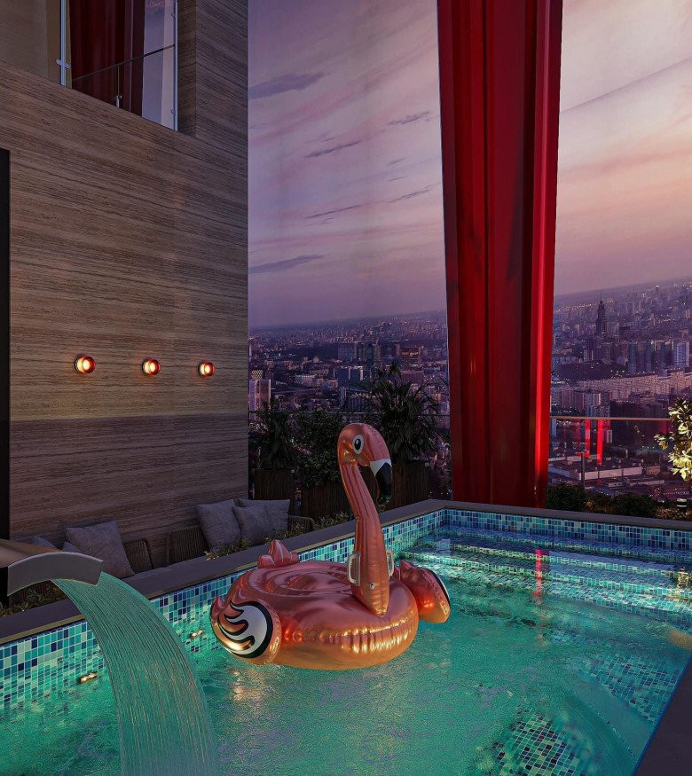 Ngoài không gian sống hiện tại, Hằng Túi còn khoe thiết kế cơ ngơi bề thế đang thực hiện khiến bao người xuýt xoa.