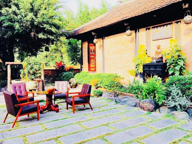 Các không gian trong nhà đều mang nét hoài cổ, gần gũi thiên nhiên. Ảnh: FBNV