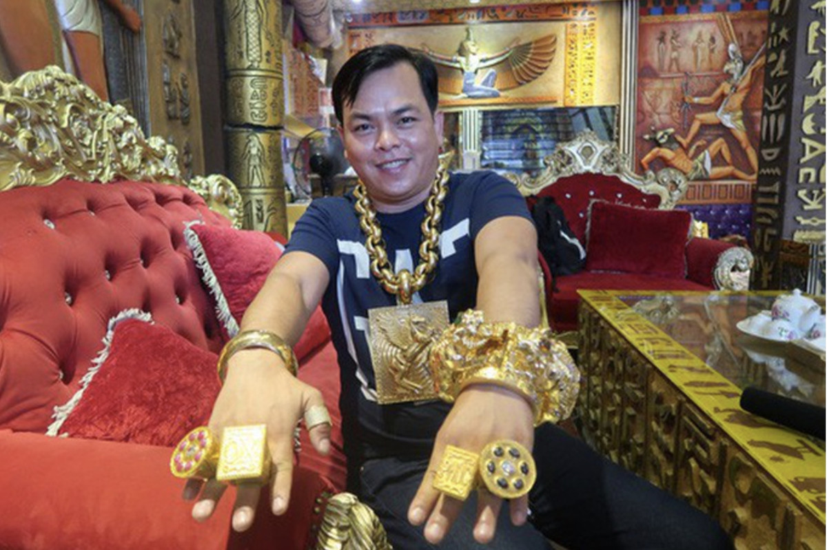 Tuy nhiên, sau khi bị bắt vì liên quan đến tổ chức sử dụng ma tuý, Phúc XO khai nhận toàn bộ số vàng đều là giả. Ảnh: Người lao động