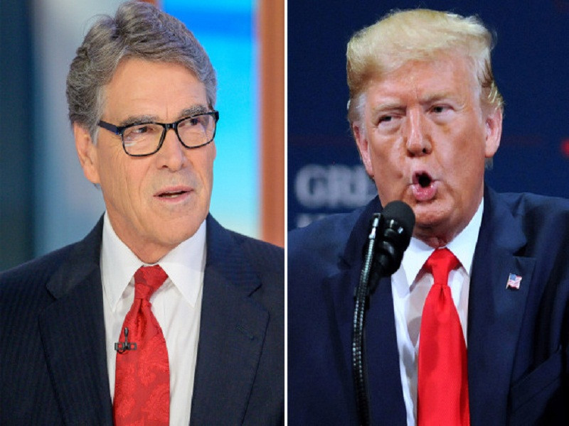 Tuyên bố được đưa ra sau khi ông Perry, người có dính líu tới cuộc điều tra luận tội Tổng thống Trump, thừa nhận đã liên hệ với luật sự riêng của chủ nhân Nhà Trắng, Rudy Giuliani, để thảo luận về việc điều tra tham nhũng nhắm vào phe Dân chủ ở Ukraine. Ảnh: NYP.