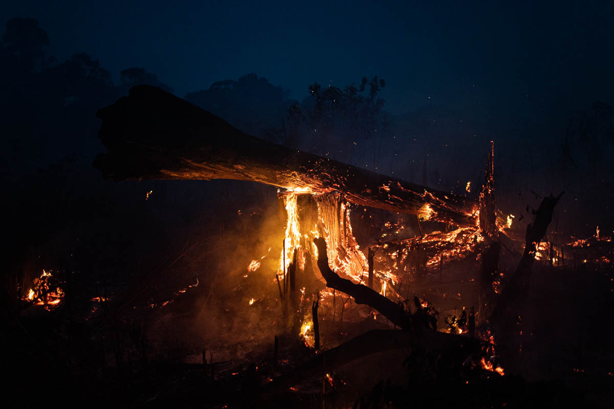 Một đám cháy rừng dữ dội tại Porto Velho, Rondonia. Mời độc giả xem thêm video: Các bộ tộc Amazon học kỹ năng chống cháy rừng (Nguồn: VTC14)