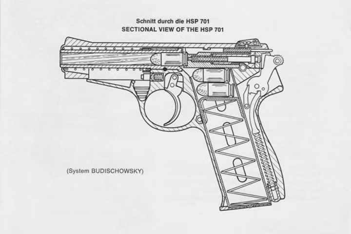 Cấu tạo của súng ngắn Korriphila HSP 701. Ảnh: Thefirearmblog.