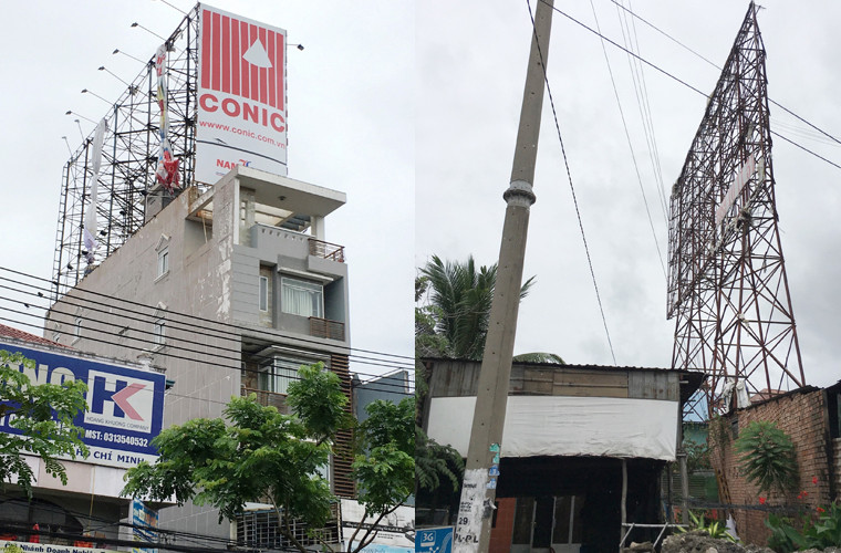 Dọc tuyến QL1A, cửa ngõ các tỉnh miền Tây ra vào TP HCM dày đặc biển quảng cáo cao hàng chục mét có dấu hiệu xuống cấp nằm giữa KDC khiến người dân vô cùng bất an sau vụ tai nạn chết người vừa xảy ra. 