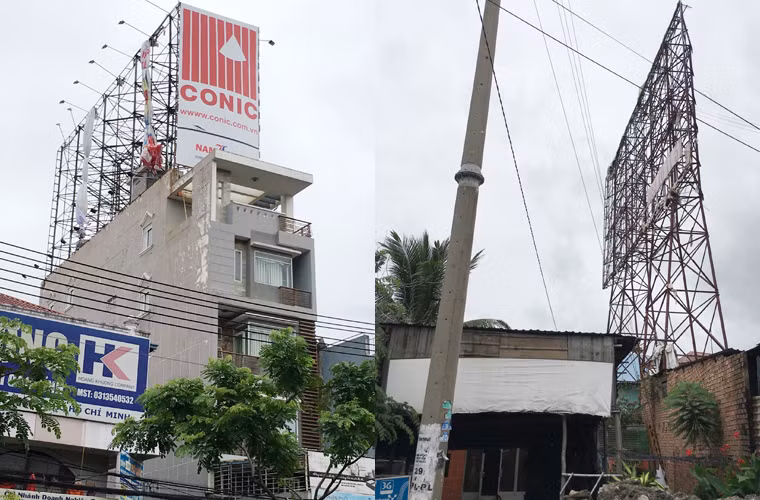 Dọc tuyến QL1A, cửa ngõ các tỉnh miền Tây ra vào TP HCM dày đặc biển quảng cáo cao hàng chục mét có dấu hiệu xuống cấp nằm giữa KDC khiến người dân vô cùng bất an sau vụ tai nạn chết người vừa xảy ra. 