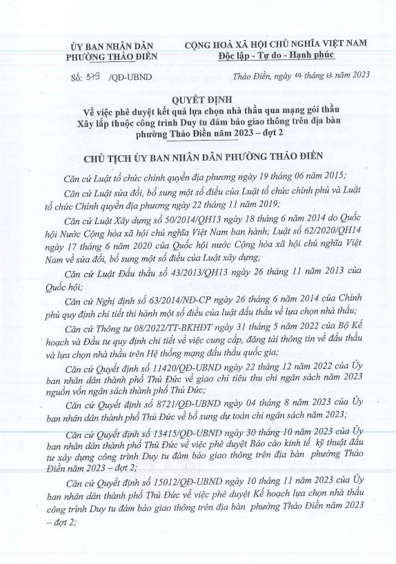 TP HCM: Gói thầu tại phường Thảo Điền có về tay Cty Trường Hải? - Hình 2 TP HCM: Goi thau tai phuong Thao Dien co ve tay Cty Truong Hai?-Hinh-2