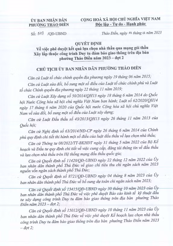 TP HCM: Gói thầu tại phường Thảo Điền có về tay Cty Trường Hải? - Hình 2 TP HCM: Goi thau tai phuong Thao Dien co ve tay Cty Truong Hai?-Hinh-2