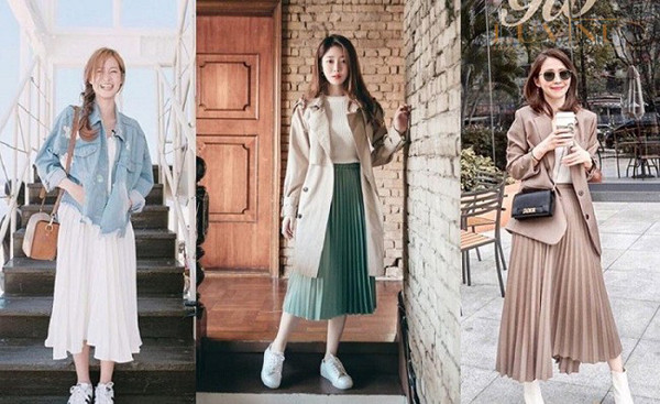 Thiết kế váy có phần eo co giãn, dáng suông, đặc biệt phù hợp với chị em có ngoại hình hông to. Kết hợp với giày xiaobai, vẻ ngoài người mặc sẽ trở nên nữ tính, giản dị nhưng vẫn có nét mới lạ.