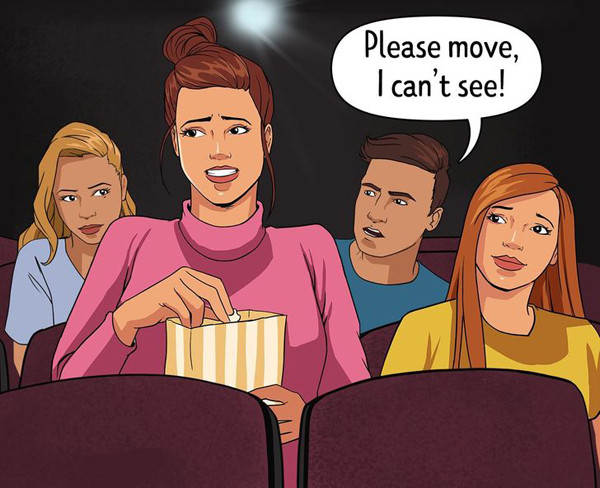 Đôi khi, bạn sẽ cảm thấy phiền toái vì mọi người liên tục yêu cầu đổi chỗ vì che lấp tầm nhìn.