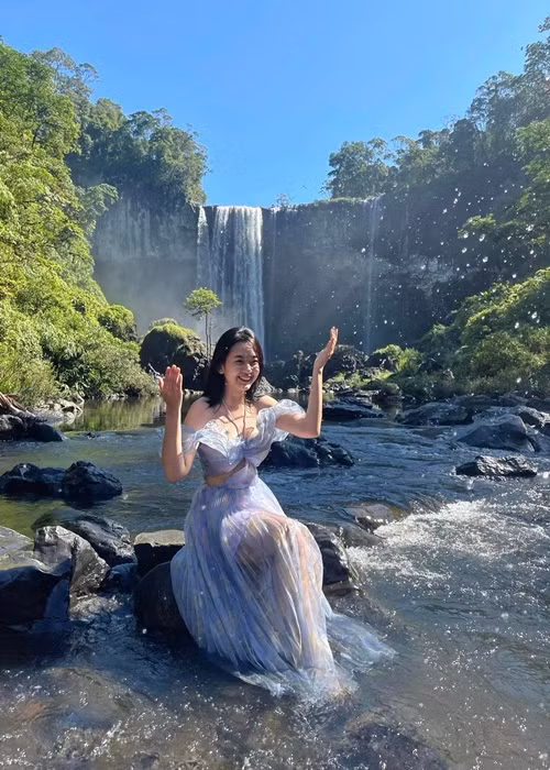 Ngọc Xuân thích đi du lịch trải nghiệm. Ảnh: FBNV.