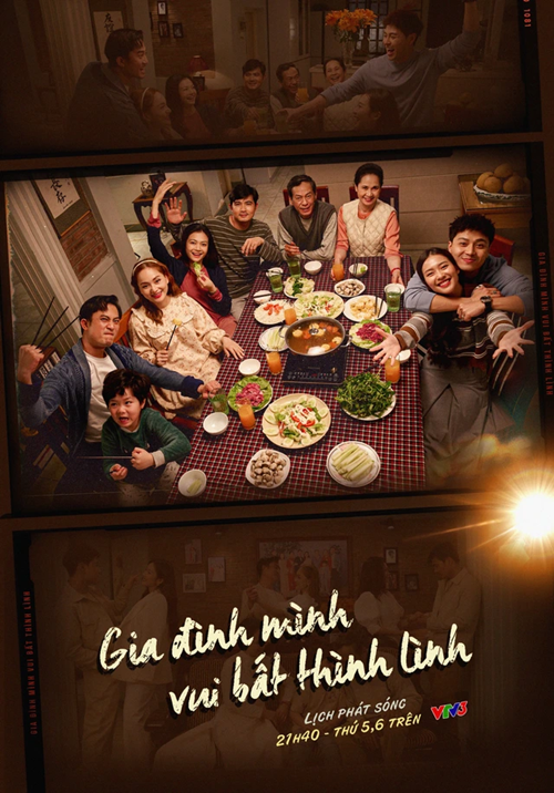 Gia đình mình vui bất thình lình đang lọt top 5 đề cử Phim truyền hình ấn tượng ở VTV Awards 2023. Ảnh: VTV