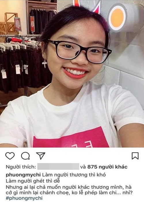 Còn Phương Mỹ Chi chia sẻ trên trang cá nhân: "Làm người thương thì khó. Làm người ghét thì dễ. Nhưng ai lại chả muốn người khác thương mình, hà cớ gì mình lại chảnh chọe, không lễ phép làm chi... nhỉ?". Ảnh: Người Lao Động.