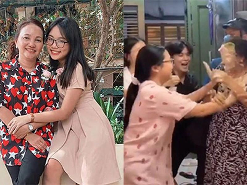 Năm 2020, Phương Mỹ Chi gây tranh cãi vì vô tư trét bánh kem lên mặt mẹ khiến mẹ của nữ ca sĩ muốn bỏ chạy. Một số cư dân mạng cho rằng hành động của Phương Mỹ Chi chỉ vui đùa, không có gì thái quá. Tuy nhiên, nhiều bình luận chê việc bôi trét kem đầy mặt người lớn của Phương Mỹ Chi là đùa giỡn quá đà, mất vệ sinh. Giọng ca Quê em mùa nước lũ cho biết, ngày sinh nhật mẹ cô vui là được. Ảnh: Yan.