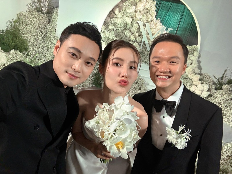 Quang Vinh góp mặt trong hôn lễ của Diễm My. Ảnh: FBNV.