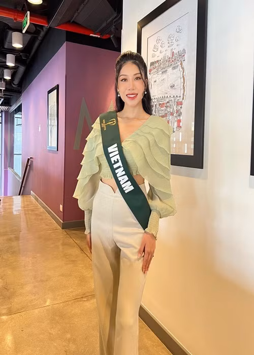 Lan Anh đăng quang Miss Earth Vietnam 2023 - Hoa hậu Trái đất Việt Nam 2023. Ảnh: Instagram.