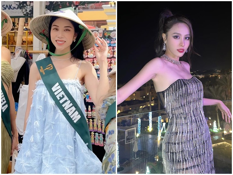 Ngọc Hằng cao 1m74, có số đo ba vòng 85-60-89 cm còn Lan Anh cao 1m71, có số đo ba vòng 85-60-95 cm. Ảnh: FBNV.